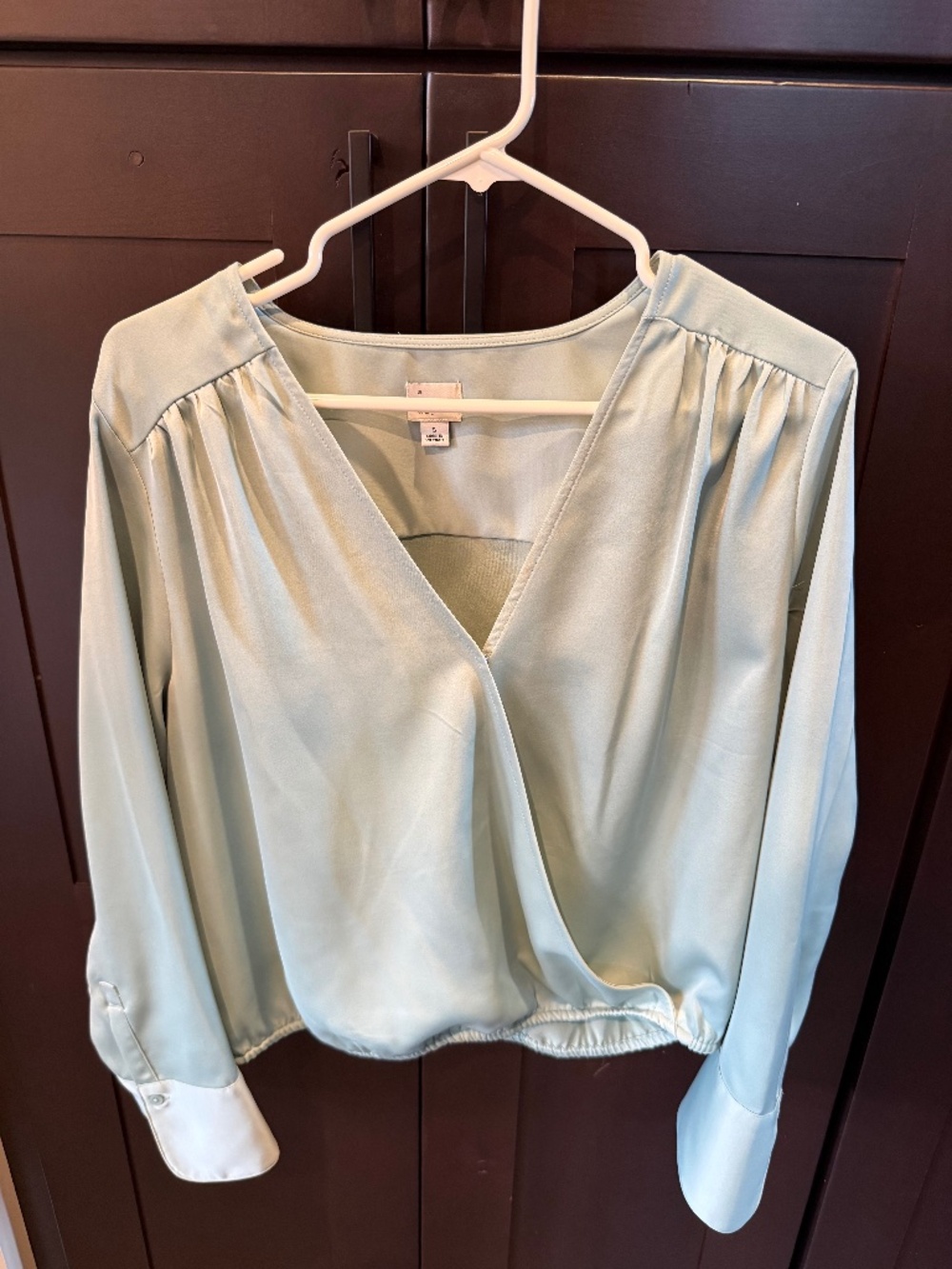 A New Day Long Sleeve Silky Shirt - Size Large